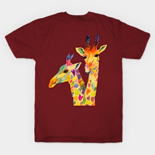 Three Curious giraffes T-Shirt